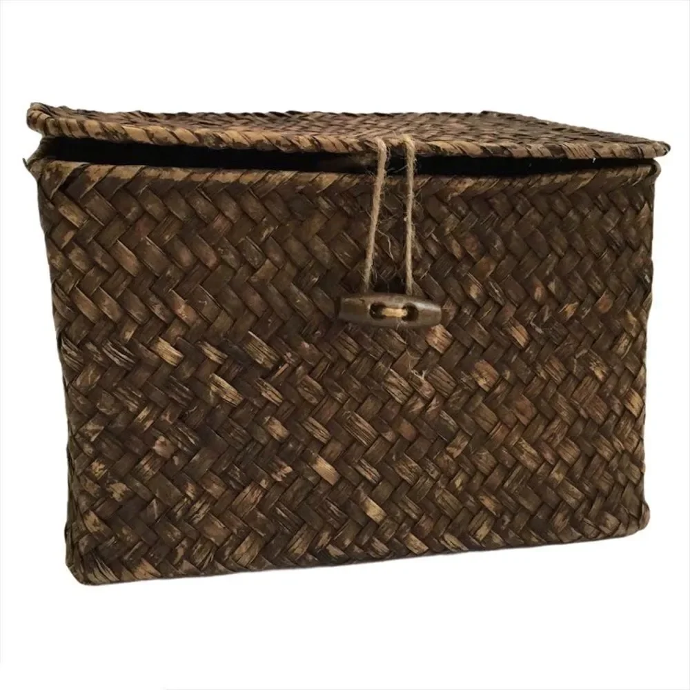 Boho Brown Rattan Box